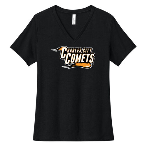 Women's Relaxed Heather CVC V Neck Tee Thumbnail