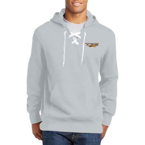 Lace Up Pullover Hooded Sweatshirt Thumbnail